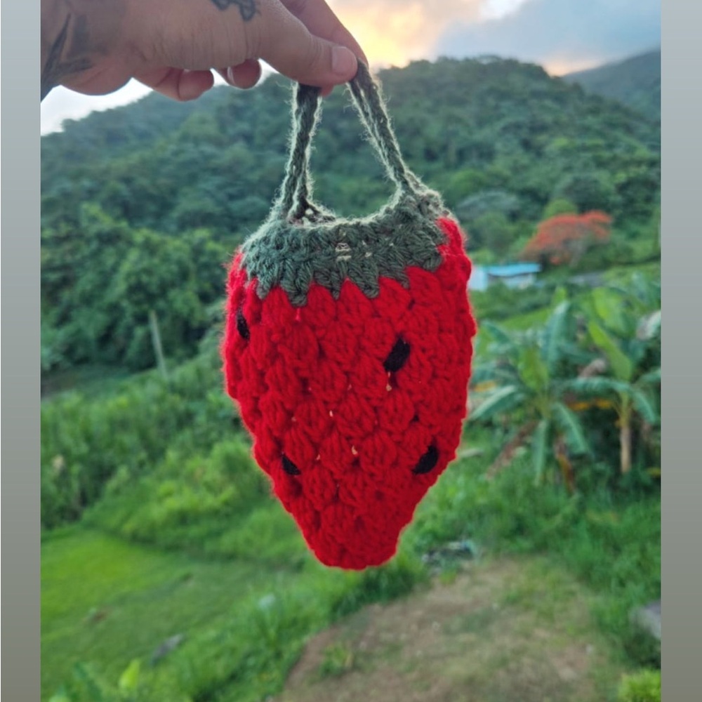 Handmade Red Strawberry Mini Bag